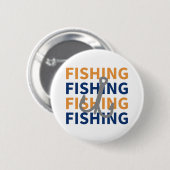 Fischerei, Fischfang, Fischerei, Fischerei - Fisch Button (Vorne & Hinten)