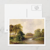 Fischerei: Fischfang (Öl auf Leinwand) Postkarte (Vorne/Hinten)