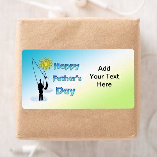 Fischerei - Frohes Vatertagslabel (Insitu)
