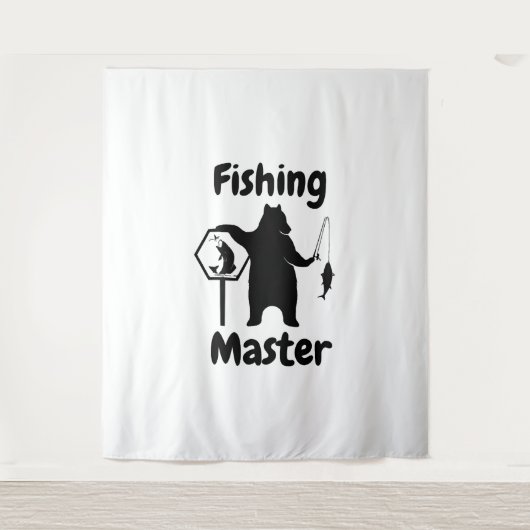 Fischerei, Funny Fishing, Bärenfischerei, Liebe de Wandteppich (Vorderseite)