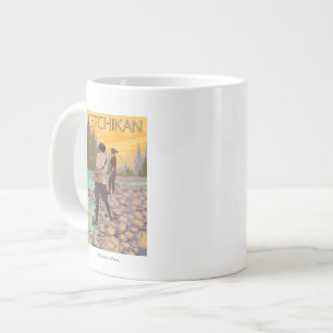 Fischerei für Frauen - Ketchikan, Alaska Jumbo-Tasse