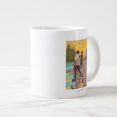 Fischerei für Frauen - Montana Jumbo-Tasse (Vorderseite Rechts)