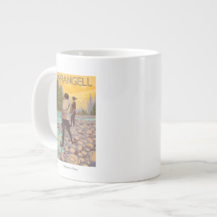 Fischerei für Frauen - Wrangell, Alaska Jumbo-Tasse