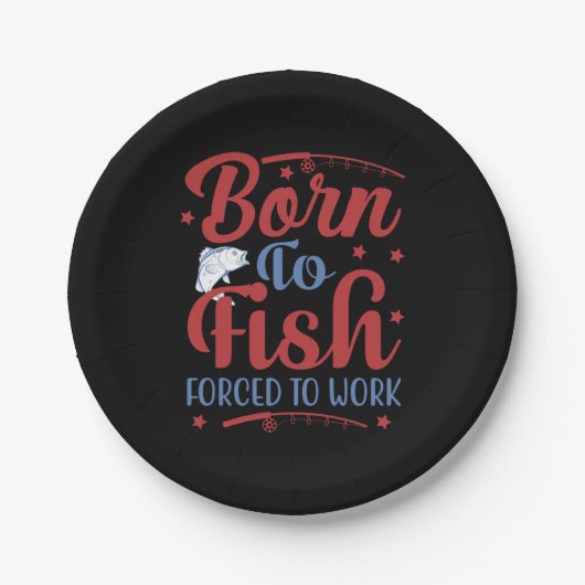 Fischerei Geboren Pappteller (Vorderseite)