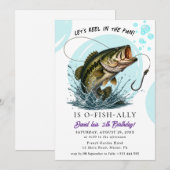 Fischerei Geburtstag Einladung (Vorne/Hinten)
