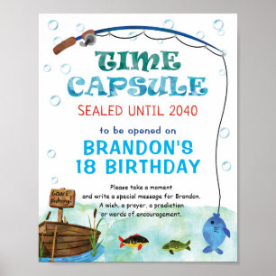 Fischerei Geburtstagskapsel, Party auf Fischbasis Poster