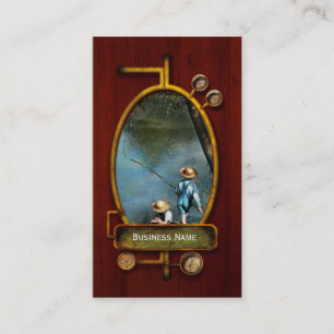 Fischerei - gegangenes Fishin - 1940 Visitenkarte