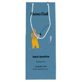 Fischerei Geschenktüte Für Weinflaschen (Rückseite)