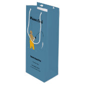 Fischerei Geschenktüte Für Weinflaschen (Vorderseite Schrägansicht)