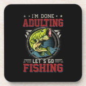 Fischerei Getränkeuntersetzer (Vorderseite)