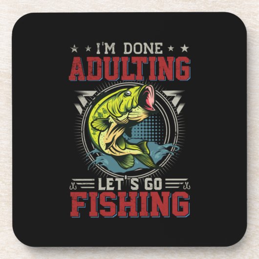 Fischerei Getränkeuntersetzer (Vorderseite)