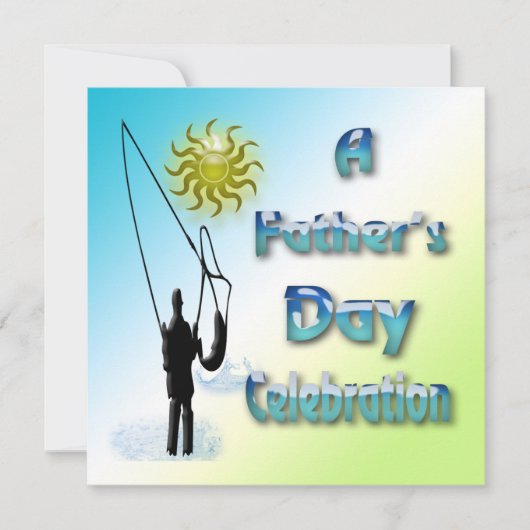 Fischerei - glückliche der Vatertags-Einladung Einladung (Vorderseite)