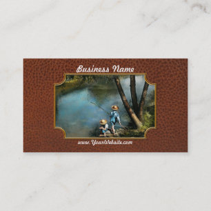 Fischerei - Gone Fishin' - 1940 Visitenkarte