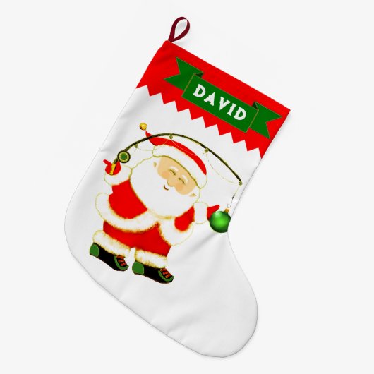 Fischerei Großer Weihnachtsstrumpf (Vorderansicht (hängend))