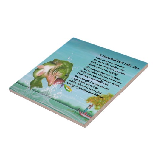 Fischerei - Großes Gedicht Fliese (Seite)