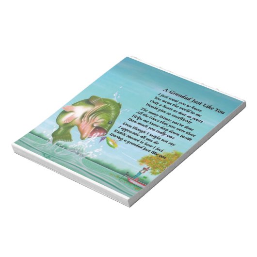 Fischerei - Großgedicht Notizblock (Rotiert)