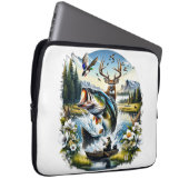 Fischerei, Hirsch, Entenjagd Laptopschutzhülle (Vorne Rechts)