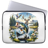Fischerei, Hirsch, Entenjagd Laptopschutzhülle (Vorderseite)