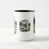 Fischerei, Hirsch, Entenjagd Tasse (Zentrum)