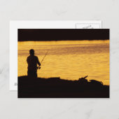 Fischerei im dunklen Postkartenland Postkarte (Vorne/Hinten)