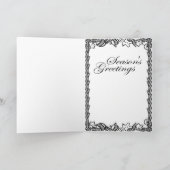 Fischerei im Fluss Feiertagskarte (Innenseite)