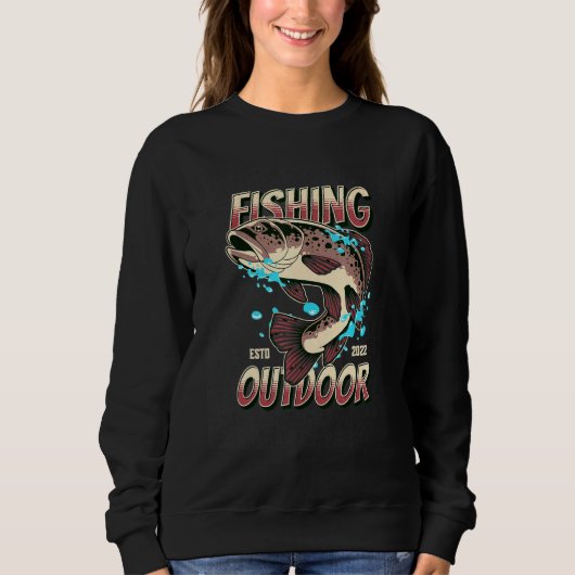 Fischerei im Freien Sweatshirt (Vorderseite)