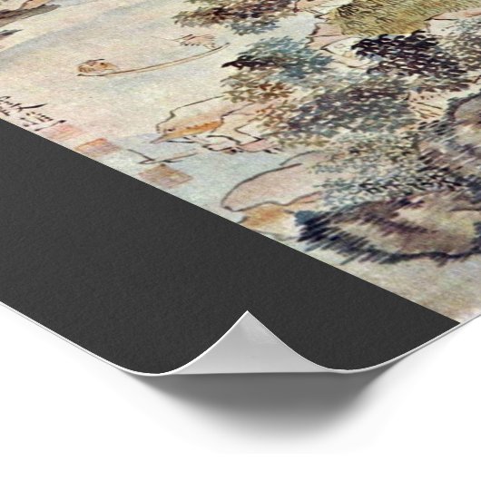 Fischerei im Frühjahr durch Taiga Ikeno (beste Qua Poster (Ecke)