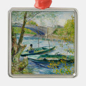 Fischerei im Frühjahr durch Vincent van Gogh Ornament Aus Metall (Vorne)