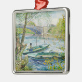 Fischerei im Frühjahr durch Vincent van Gogh Ornament Aus Metall (Links)