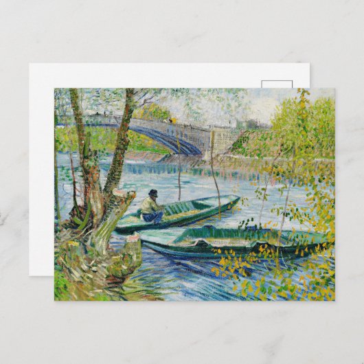 Fischerei im Frühjahr durch Vincent van Gogh Postkarte (Vorne/Hinten)