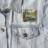 Fischerei im Frühjahr, Vincent van Gogh (F354) Button (Beispiel)