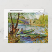 Fischerei im Frühjahr, Vincent van Gogh (F354) Postkarte (Vorne/Hinten)