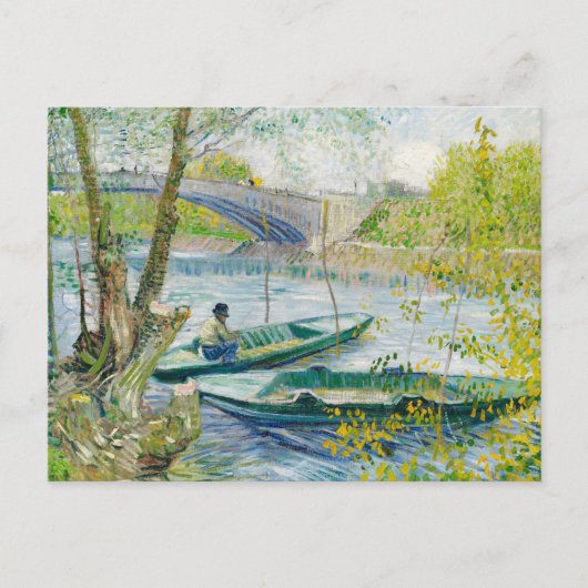 Fischerei im Frühjahr Vincent Van Gogh Postcard Postkarte (Vorderseite)