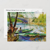 Fischerei im Frühjahr Vincent van Gogh Postkarte (Vorne/Hinten)