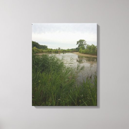 Fischerei im Land gesteppte Canvas Print Leinwanddruck (Vorderseite)