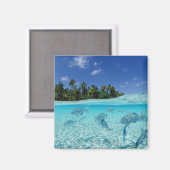 Fischerei im Meer Magnet (Vorderseite/Rückseite)