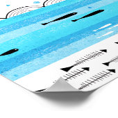 Fischerei im Meer Poster (Ecke)