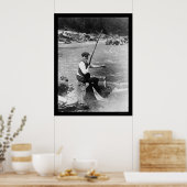 Fischerei im Potomac-Fluss 1919 Poster (Küche)