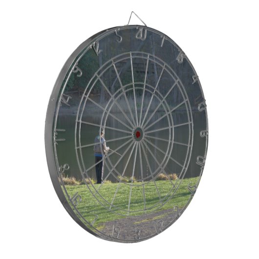 Fischerei im Teich Dartscheibe (Vorderseite Links)