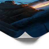 Fischerei im Winter Poster (Ecke)