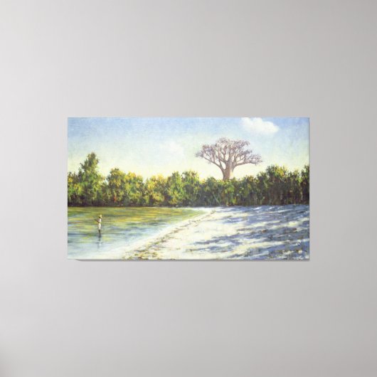 Fischerei in Afrika 1996 Leinwanddruck (Vorderseite)