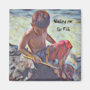 Fischerei in den Gezeiten-Pools Magnet