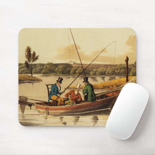 Fischerei in einem Stocherkahn, aquatinted von I. Mousepad (Mit Mouse)