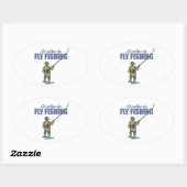 Fischerei in Gewässern Ovaler Aufkleber (Blatt)