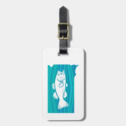 Fischerei in Süddakota Gepäckanhänger (Vorderseite vertikal)