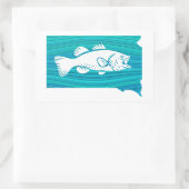 Fischerei in Süddakota Rechteckiger Aufkleber (Tasche)