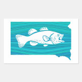 Fischerei in Süddakota Rechteckiger Aufkleber (Vorderseite)