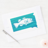 Fischerei in Süddakota Rechteckiger Aufkleber (Umschlag)