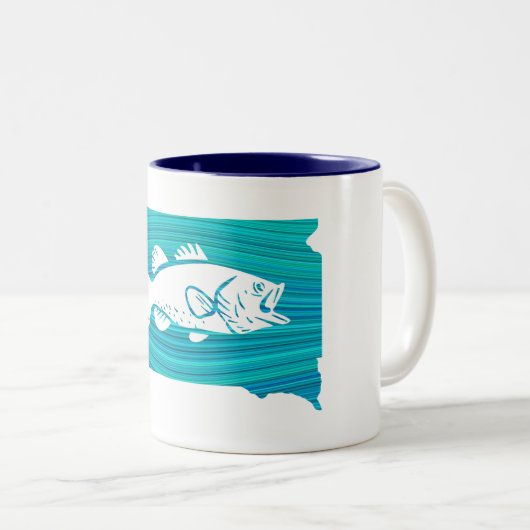 Fischerei in Süddakota Zweifarbige Tasse (VorderseiteRechts)