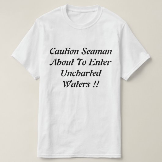 Fischerei in unbekannten Gewässern - Funny Logo, T-Shirt (Design vorne)